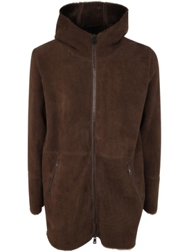 Giorgio Brato Sheepskin Long Coat With Hood Clothing