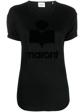 Isabel Marant Etoile Woman Black Linen Zewel T-Shirt