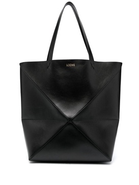 Loewe Men Xl Puzzle Fold Tote In Shiny Calfskin