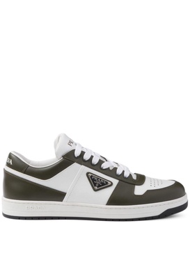 Prada Downtown Colour-Block Leather Sneakers