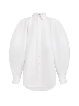 Alaïa Cotton Poplin Balloon Sleeve Shirt Clothing