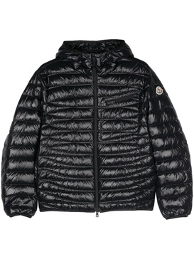 Black Hooded Quilted Jacket