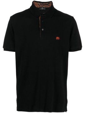 logo-embroidered cotton polo shirt