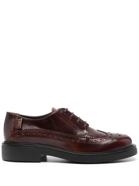 Tod'S Brogue Lace-Up Logo Tag Shoes