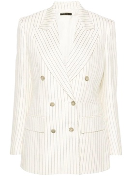 TOM FORD Striped Double Breasted Twill Blazer for Women