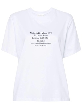 Victoria Beckham Address Print T-Shirt Clothing