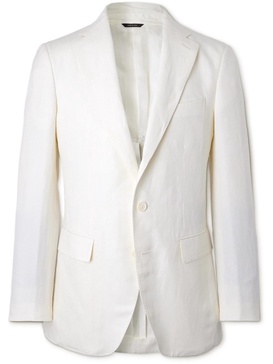 Linen and Silk-Blend Blazer