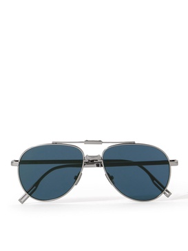 Dior90 A1U Aviator-Style Silver-Tone Sunglasses