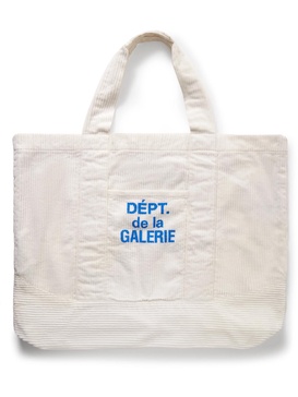 Logo-Print Cotton-Corduroy Tote Bag