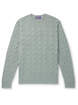 Slim-Fit Cable-Knit Cashmere Sweater