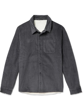 Fleece-Lined Cotton and Wool-Blend Corduroy Jacket