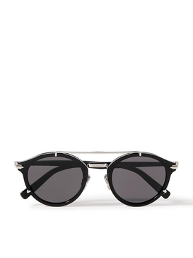 Blacksuit R7U Acetate and Silver-Tone Round-Frame Sunglasses