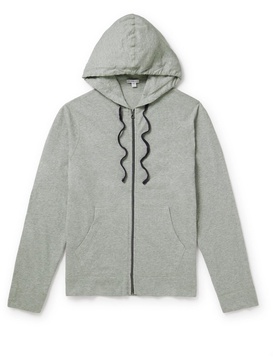 Cotton-Jersey Zip-Up Hoodie