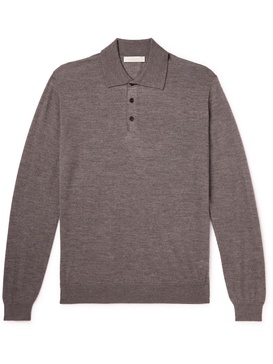 Slim-Fit Cashmere and Silk-Blend Polo Shirt