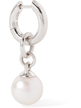 Tisha Convertible Sterling Silver Pearl Single Hoop Earring