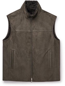 Reversible Suede and Shearling Gilet