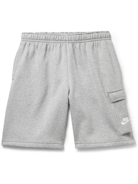 Sportswear Club Wide-Leg Fleece-Back Cotton-Blend Jersey Cargo Shorts