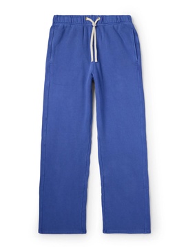 Straight-Leg Garment-Dyed Cotton-Jersey Sweatpants