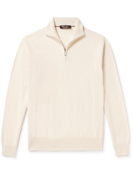 Slim-Fit Baby Cashmere Half-Zip Sweater