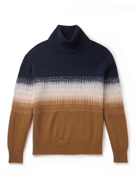 Gradient Wool Rollneck Sweater