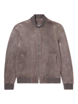 Suede Bomber Jacket