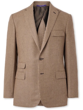 Slim-Fit Puppytooth Wool, Silk and Cashmere-Blend Blazer