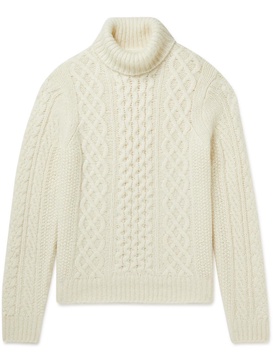 Cable-Knit Rollneck Sweater