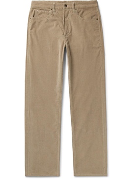 Slim-Fit Straight-Leg Cotton-Blend Corduroy Trousers