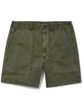 Field Straight-Leg Herringbone Denim Shorts