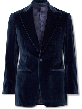 Slim-Fit Cotton-Velvet Tuxedo Jacket