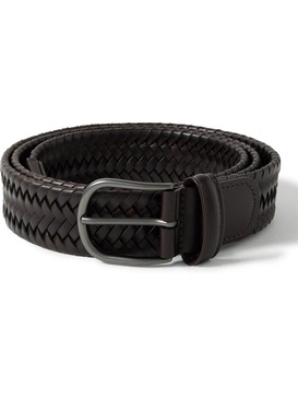 3.5cm Woven Leather Belt