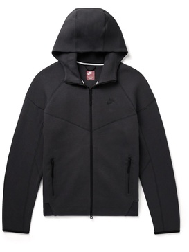 Logo-Print Cotton-Blend Tech Fleece Zip-Up Hoodie