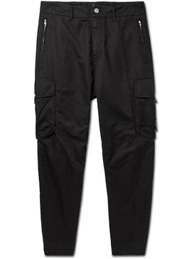 Tapered Logo-Appliquéd Twill Cargo Trousers