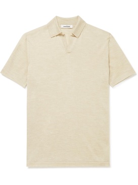 Knitted Cashmere and Silk-Blend Polo Shirt