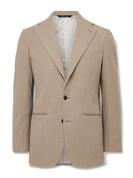 Slim-Fit Linen Suit Jacket