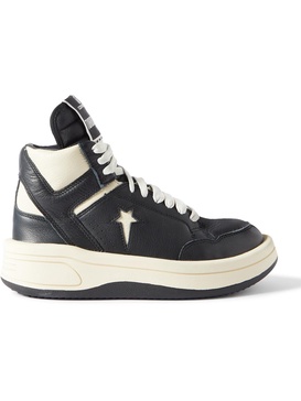 + Converse TURBOWPN Full-Grain Leather High-Top Sneakers