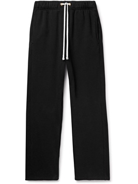 Straight-Leg Garment-Dyed Cotton-Jersey Sweatpants