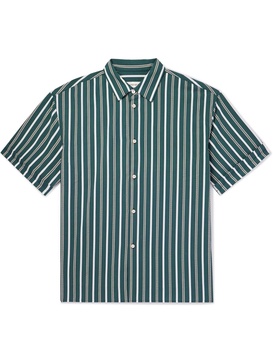 Elio Striped Textured-Cotton Shirt