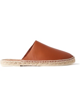 Seaside Walk Leather Backless Espadrilles