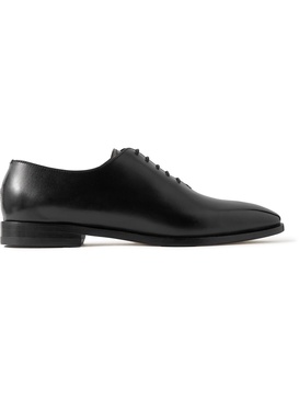 Snowdon Whole-Cut Glossed-Leather Oxford Shoes