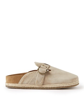 Turbach Jute-Trimmed Suede Clogs