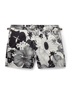 Slim-Fit Short-Length Floral-Print Swim Shorts