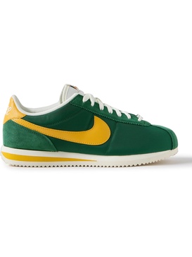 Cortez Leather and Suede-Trimmed Canvas Sneakers