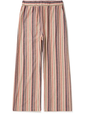 Striped Cashmere-Blend Flannel Trousers