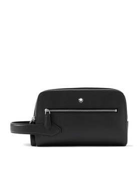 Textured-Leather Washbag