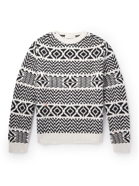 Kristjan Intarsia Wool and Cashmere-Blend Sweater