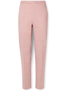 Straight-Leg Linen-Blend Suit Trousers