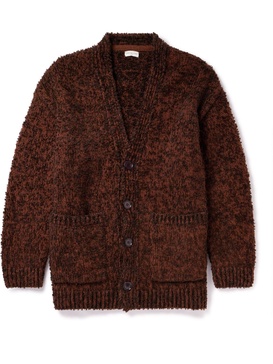 Oversized Wool-Blend Bouclé Cardigan