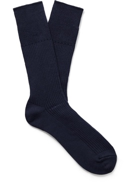 Brilliant Ribbed-Knit Socks