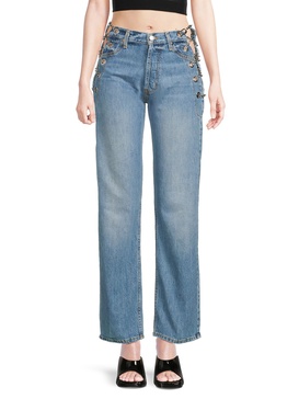 Chain Faded Wash Jeans